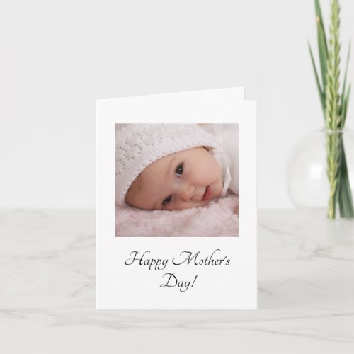 New Mom Simple Photo Mothers Day  Card