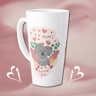 New Mom Survival Juice Cute Koala Latte Mug 