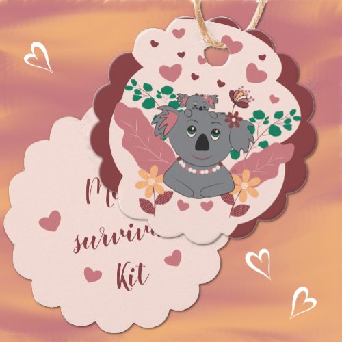New Mom Sweet Cartoon Koala Favor Tags