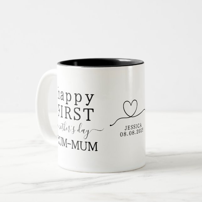 New Mom Two-Tone Coffee Mug (Front Left)