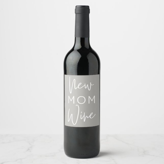 New Mom Wine Label (Front)