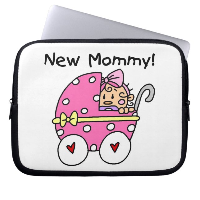 New Mommy Baby Girl Gifts Laptop Sleeve (Front)