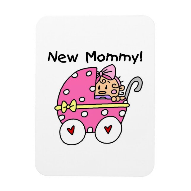 New Mommy Baby Girl Gifts Magnet (Vertical)