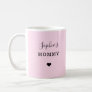 New Mommy - Child's Name with Simple Heart Coffee Mug