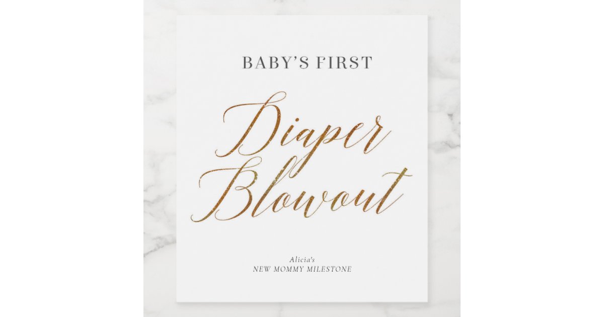 New Mommy Moments Diaper Blowout Wine Label | Zazzle.com
