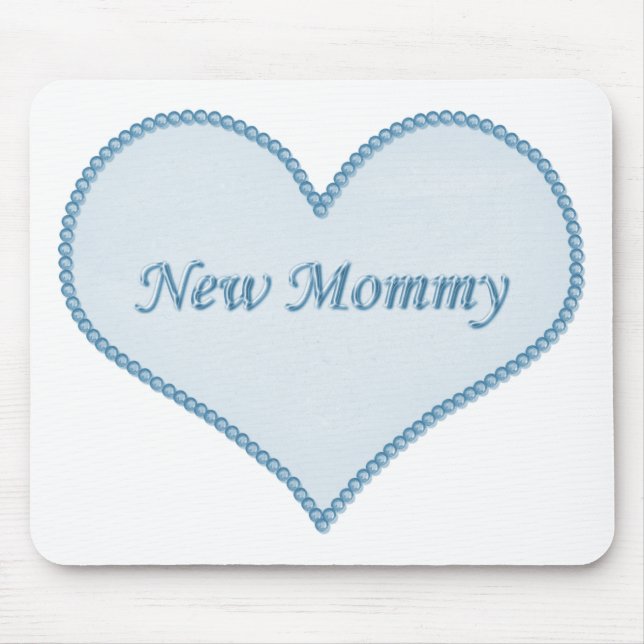 New Mommy Mousepad, Blue Mouse Pad (Front)