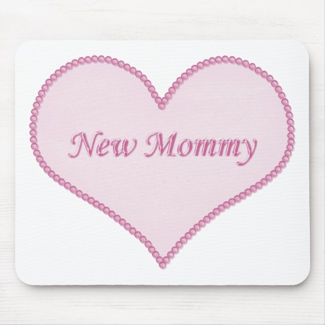 New Mommy Mousepad, Pink Mouse Pad (Front)