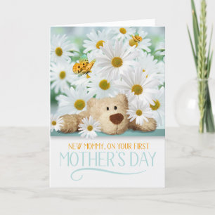 New Mommy Teddy Bear 1st Mother's Day Holiday Card