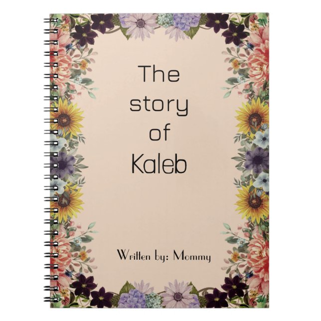 New Mommy's Journal Custom Personalized Spiral  (Front)