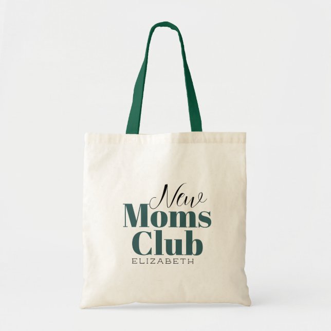 New Moms Club Customized Calligraphy Tote Bag (Front)