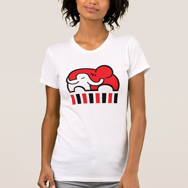 New mom's infant visual elephant hug t-shirt (Front)