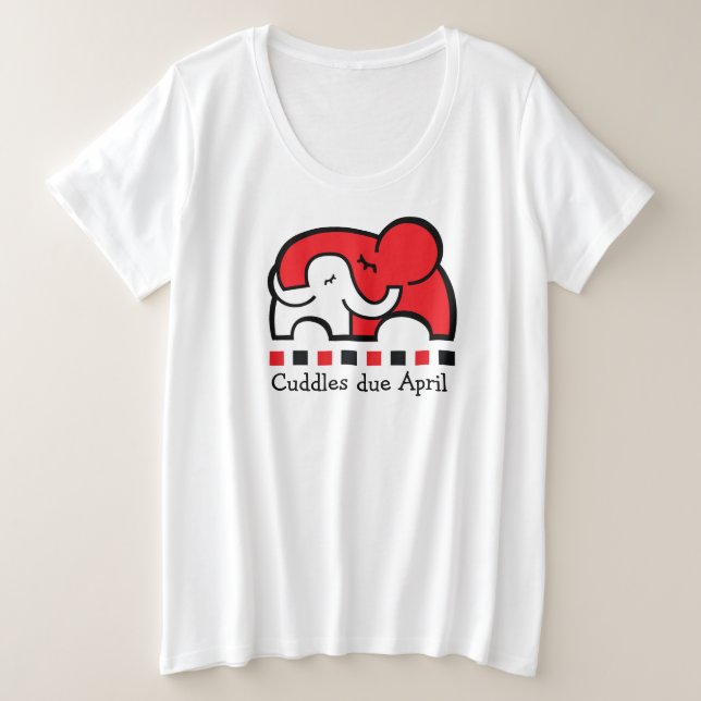 New mom's / mom to be cudles due t-shirt (Design Front)
