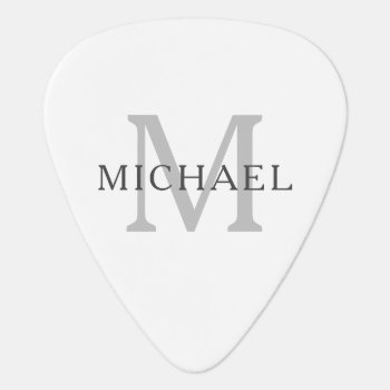 New Monogram Simple Modern Custom Guitar Pick by ops2014 at Zazzle