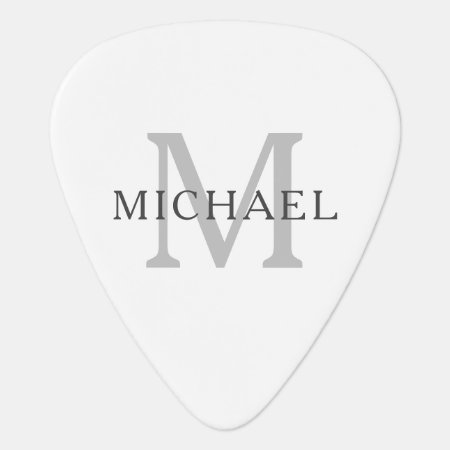 New Monogram Simple Modern Custom Guitar Pick