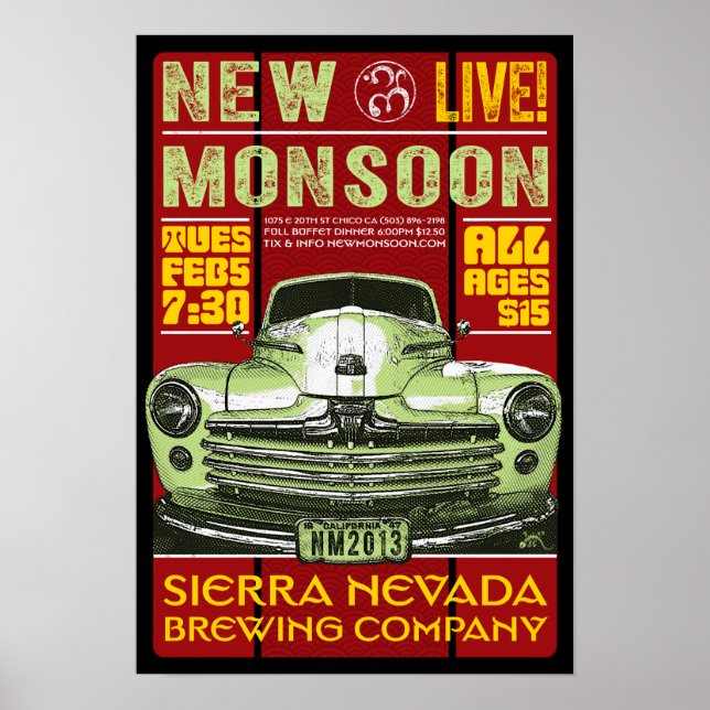 New Monsoon Sierra Nevada Brewing CO 2013 Poster (Front)