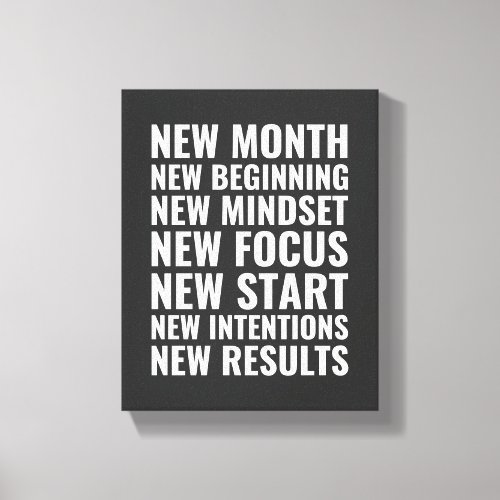 New Month New Beginning Motivational Wall Art