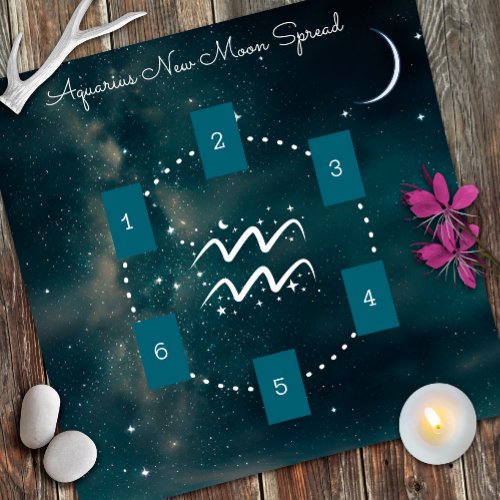 New Moon in Aquarius Tarot Altar Cloth Bandana