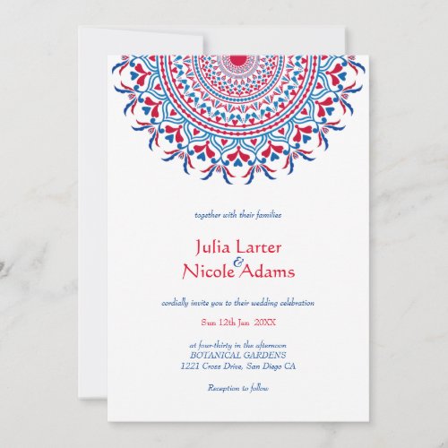 New Moon Mandala Wedding Invitation