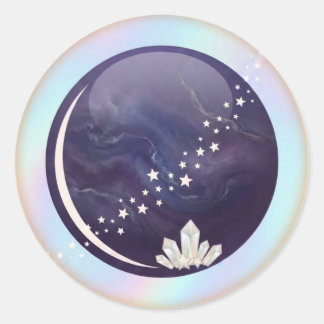 New Moon Night Sky Celestial Sticker | Crescent Mo