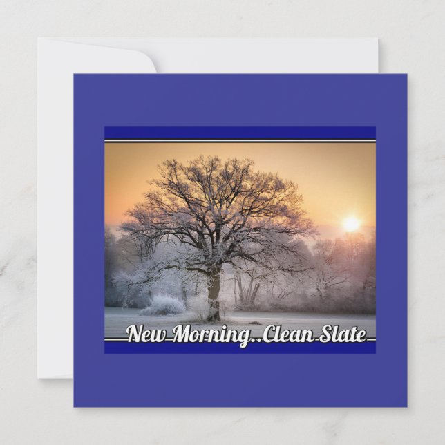 New morning..Clean slate Invitation (Front)