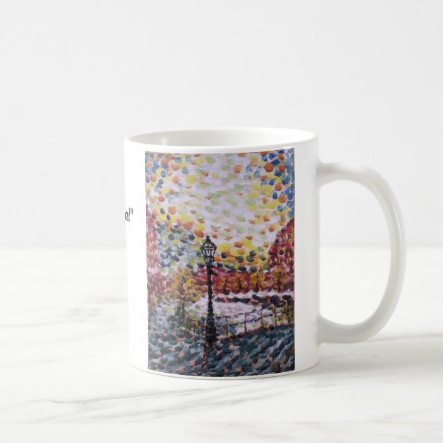 "New Morning on a Dutch Canal"Oil ... - Customized Coffee Mug (Right)