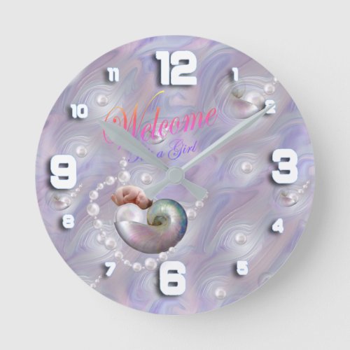 New Mother baby Shower Gift Baby Round Clock