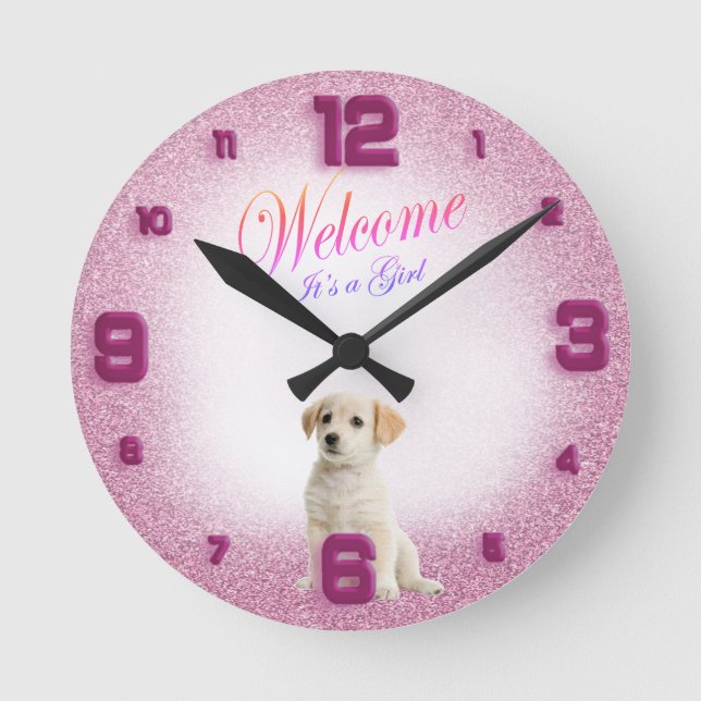 New Mother baby Shower Gift Baby Round Clock (Front)