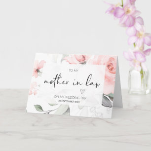 New Mother in Law Wedding Thank You From Bride Car Card