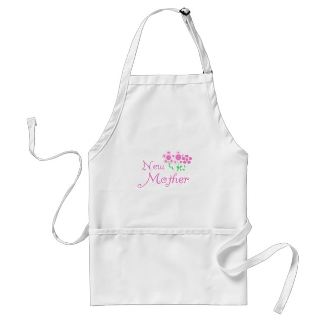 New Mother Pink Flowers T-shirts and Gifts Adult Apron (Front)
