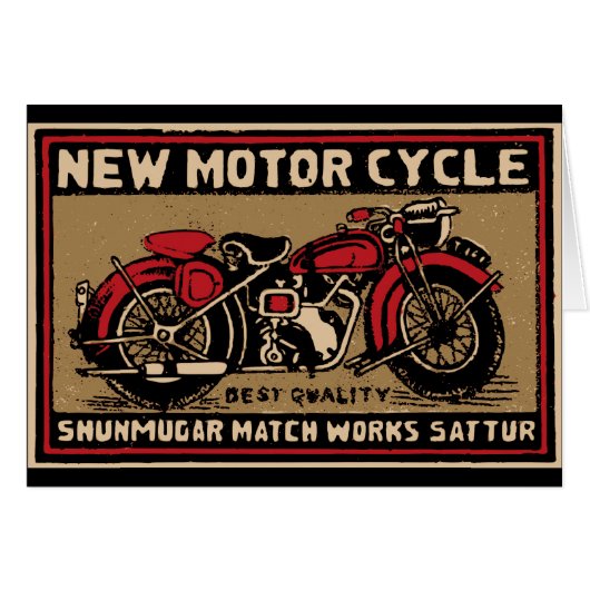 New Motorcycle Safety Match Label Cards (Front Horizontal)