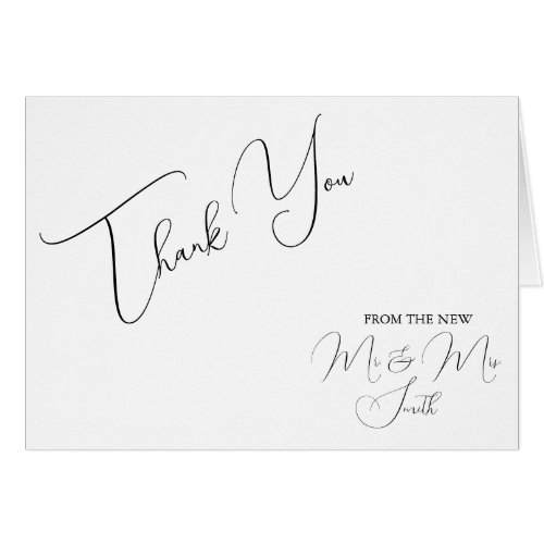 New Mr  Mrs Personalized Thank You Cards