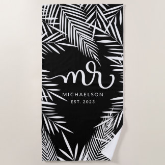 New Mr. | Tropical Leaves Beach Towel