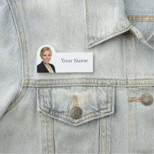 NEW! Name Tag - 3" X 1.5" Shaped Badge