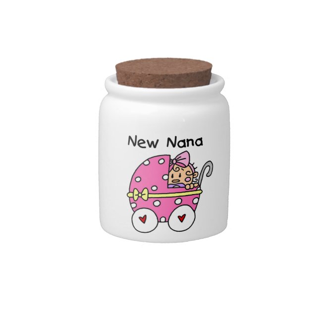 New Nana Baby in Carriage Gifts Candy Jar (Front)