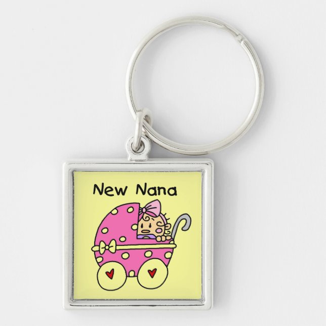 New Nana Baby in Carriage Gifts Keychain (Front)