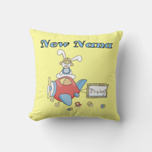 New Nana of Boy Airplane Gifts Throw Pillow