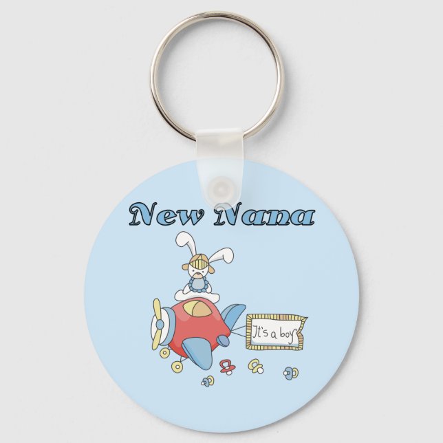 New Nana of Boy-Airplane Tshirts and Gifts Keychain (Front)