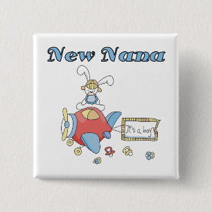 New Nana of Boy-Airplane Tshirts and Gifts Pinback Button