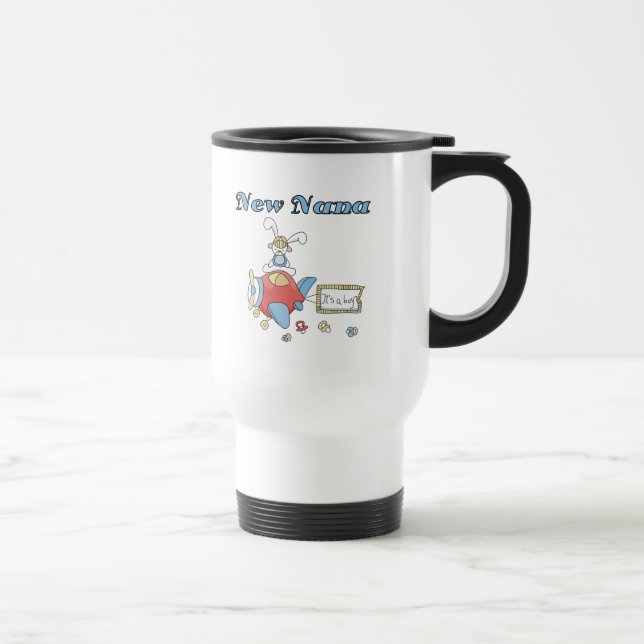 New Nana of Boy-Airplane Tshirts and Gifts Travel Mug (Right)