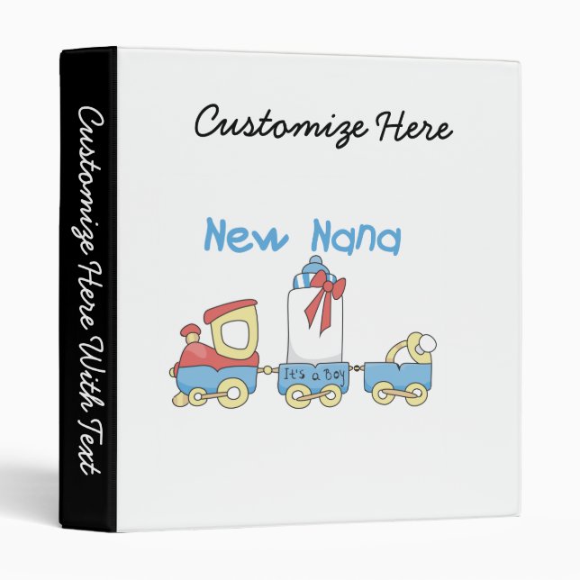 New Nana - Train Gifts 3 Ring Binder (Front/Spine)