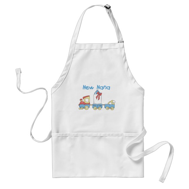 New Nana - Train Tshirts and Gift Adult Apron (Front)