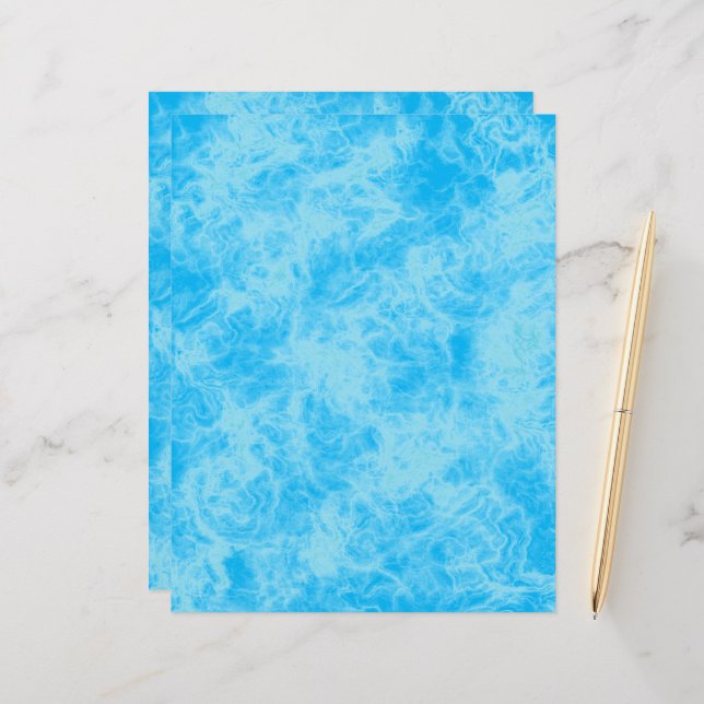 New Natural Blued Marble Scrapbooking Paper (Front/Back In Situ)