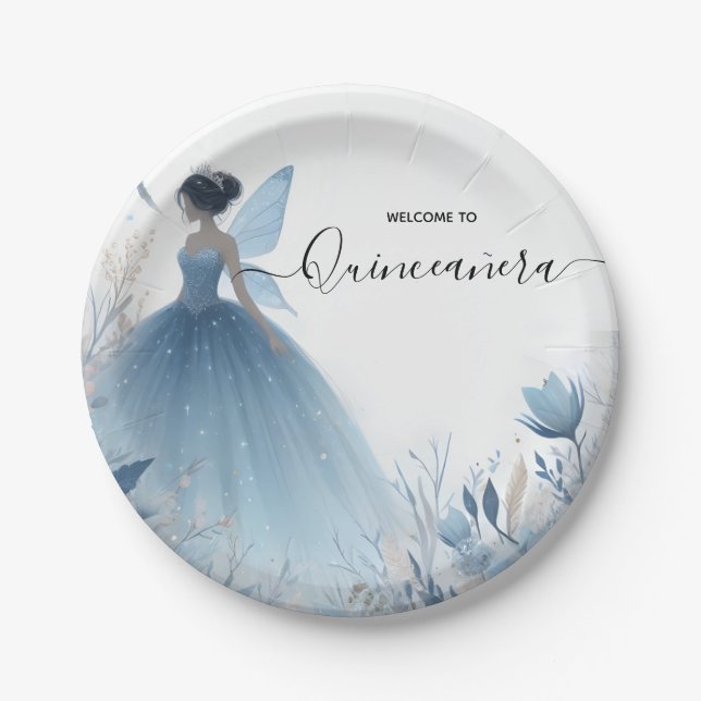 New Nature Tree Witch Enchanted Forest Quinceanera Paper Plates (Front)