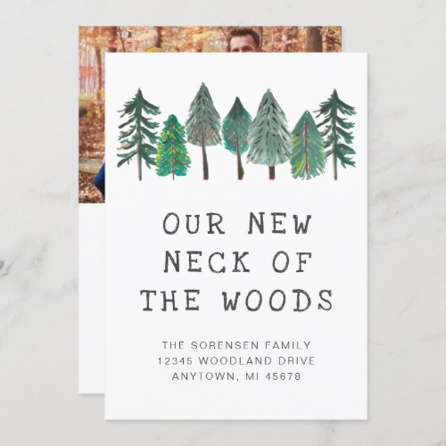 New Neck of the Woods Family Photo Moving Announcement