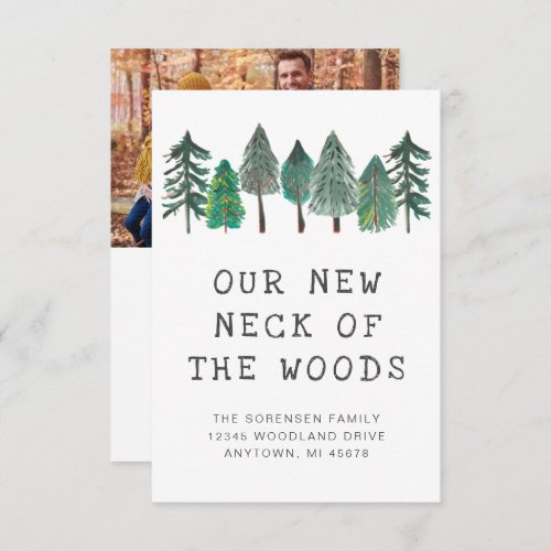 New Neck of the Woods Family Photo Moving Announcement