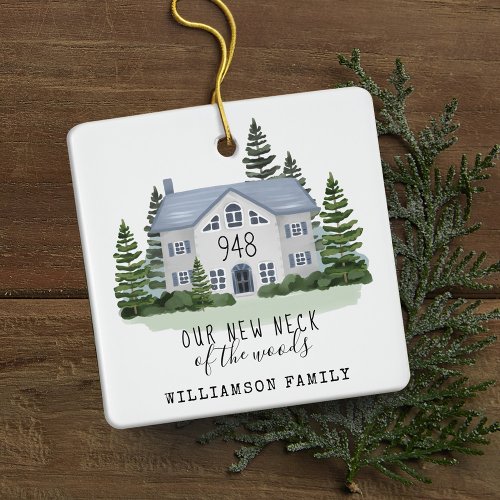 New Neck Of The Woods First Christmas Home Photo Ceramic Ornament