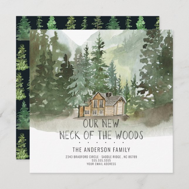 New Neck of the Woods Mountain Moving Announcement (Front/Back)