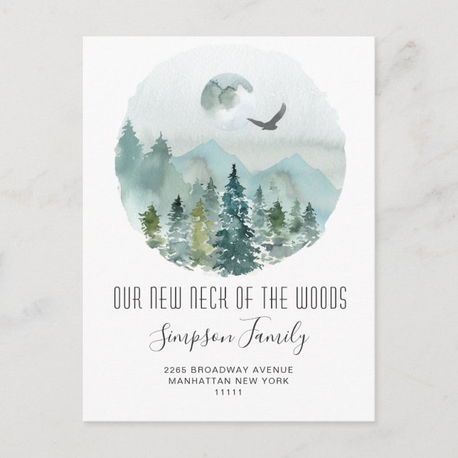 New Neck of the Woods  Moving Announcement (Front)