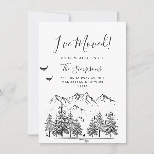 New Neck of the Woods  Moving Announcement Card (Front)