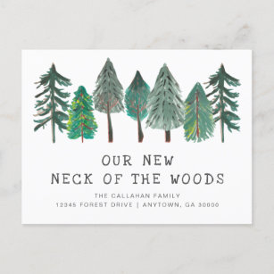 New Neck of the Woods Moving Announcement Postcard